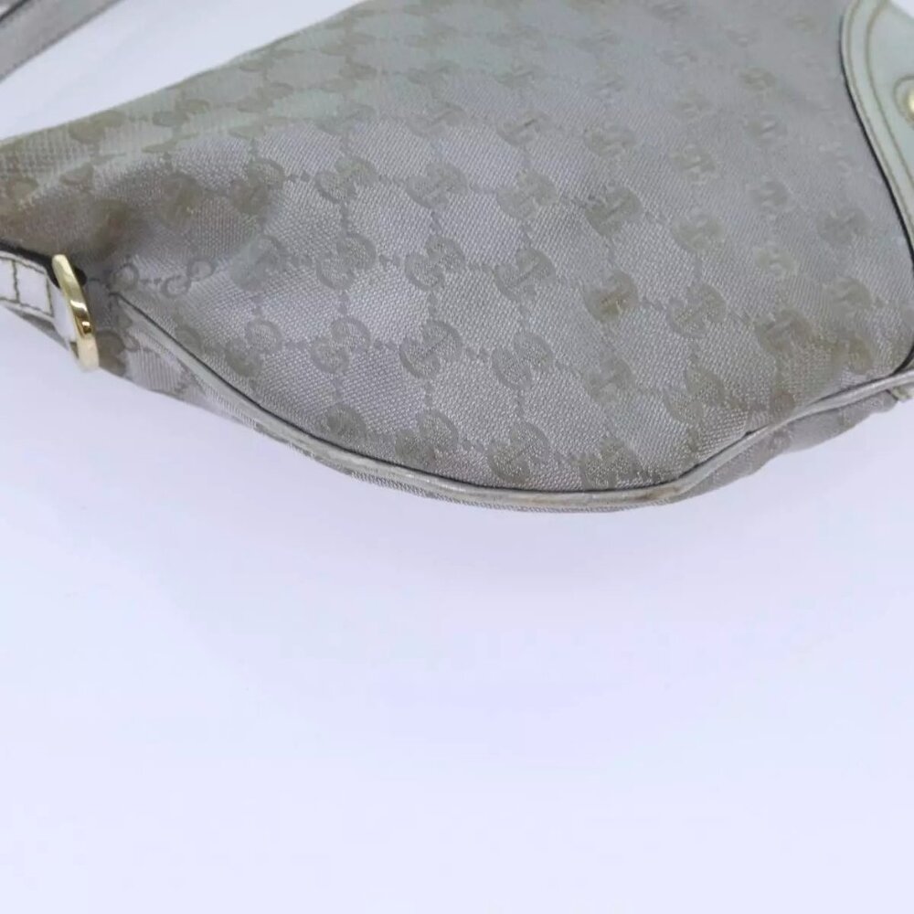 GUCCI GG Canvas Shoulder Bag Silver Auth 71301 - Picture 9 of 16